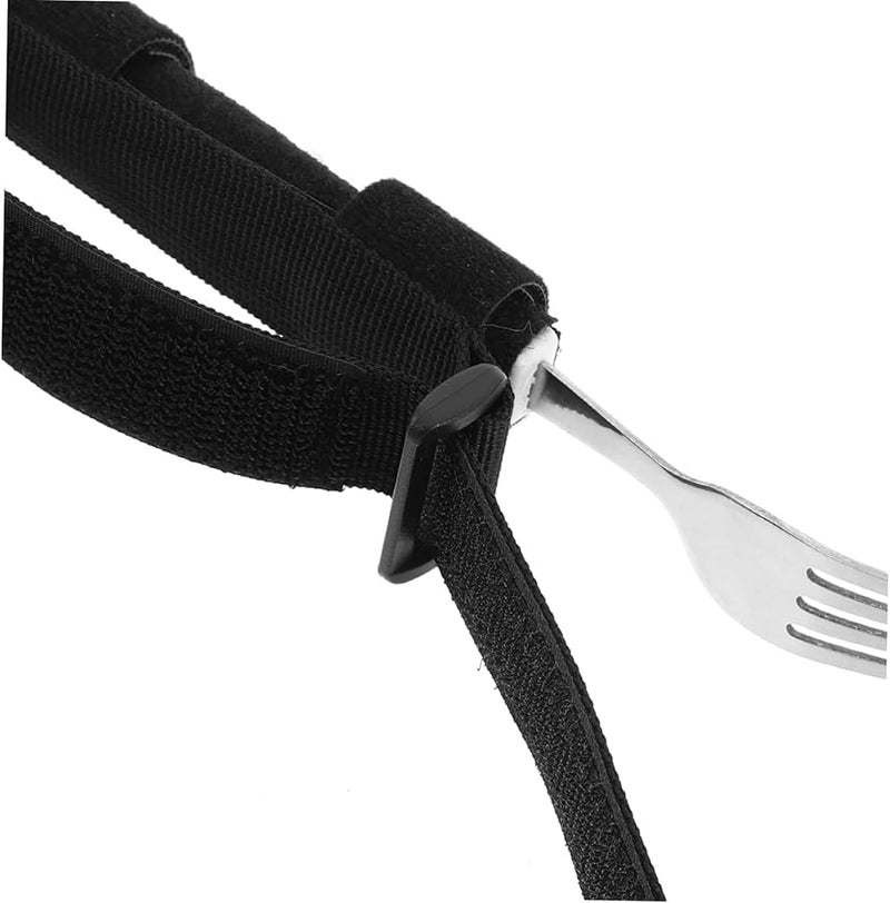 Self Feeding Fork Adaptive Utensil for Elderly Disabled Assistance Stainless Steel Size 17.5X3X3 CM - Image 3